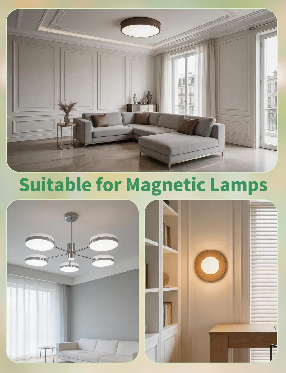 Aigostar Modulo Plafoniera LED - Pannello 32W 3400LM, 3CCT (3000K/4000K/6500K), Base Magnetica, Facile Installazione, Universale per Plafoniere e Lampadari (D230mm)