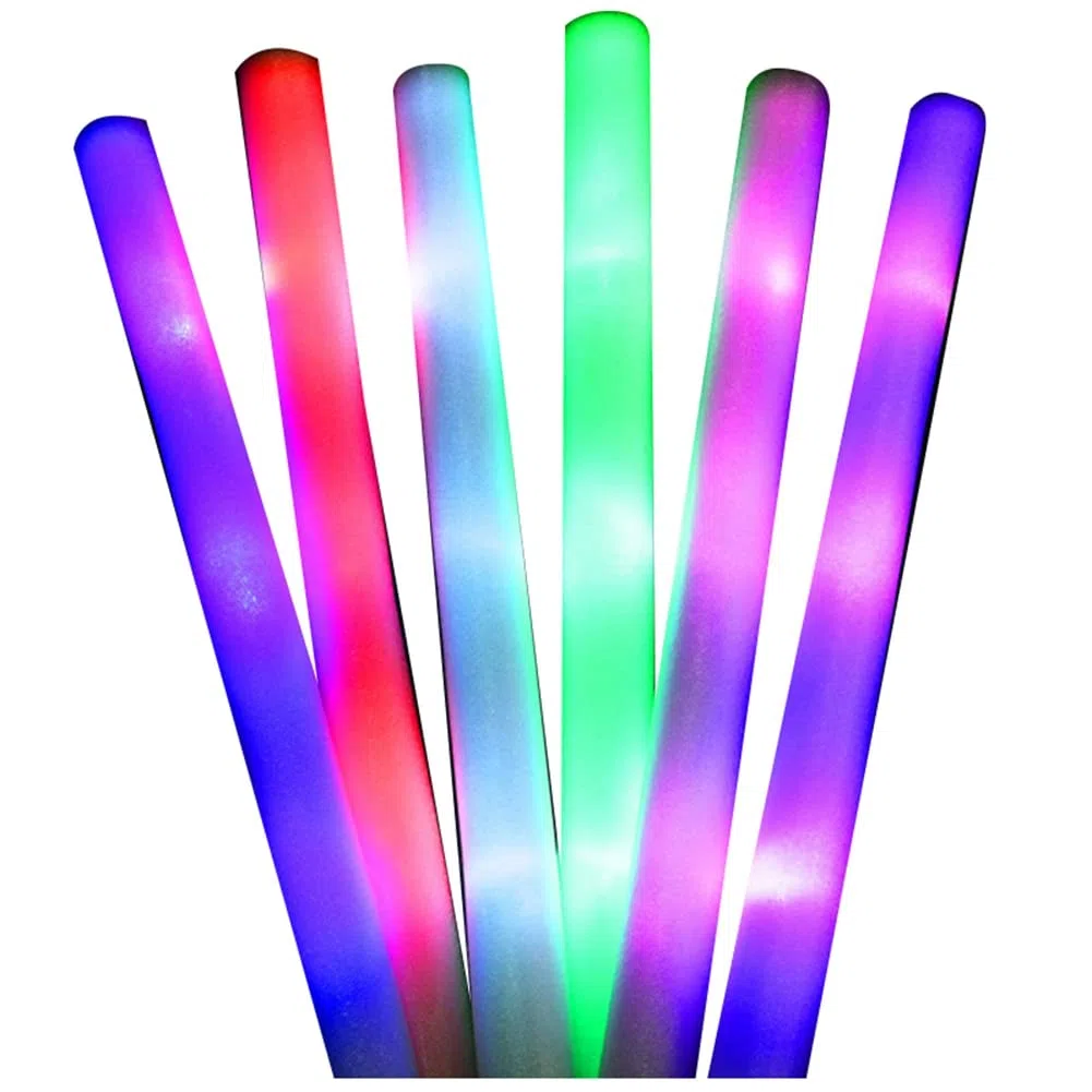 20 pezzi LED RGB LED Glow Foam Stick Cheer Tube Dark Light Birthday Supplies