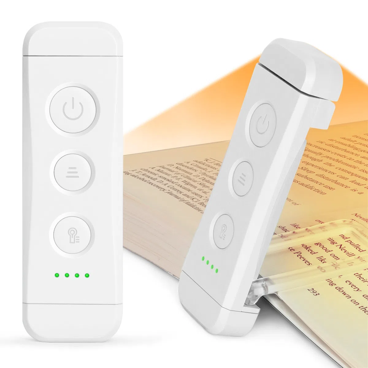 Glocusent Luce per Lettura Libri a Letto, Luce da Lettura a LED portatile con clip, 3 Colori ambra e 5 Luminosità regolabili, Lampada Lettura ricaricabile USB, perfetta per Amanti dei Libri