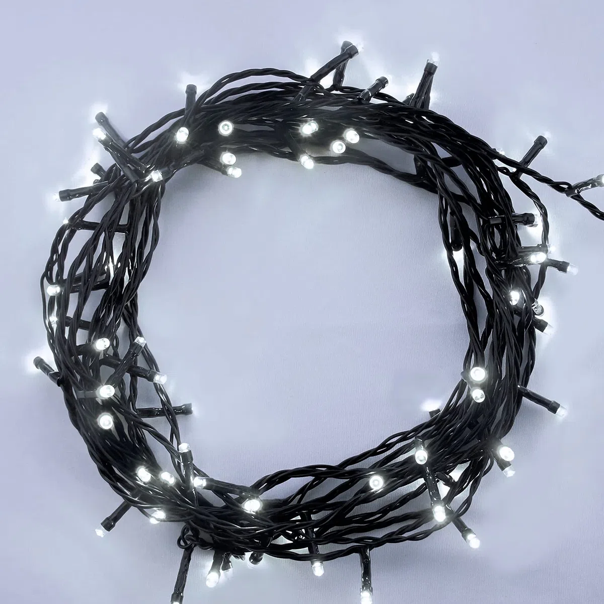 ANSIO® Luci Natale Esterno 10m 100 LED Luci Albero di Natale Natalizie Luminose Bianco Fredda Luci Natalizie da Esterno/Interno Ideale per Mantello, Balcone Lucine Luminoso | Cavo Verde