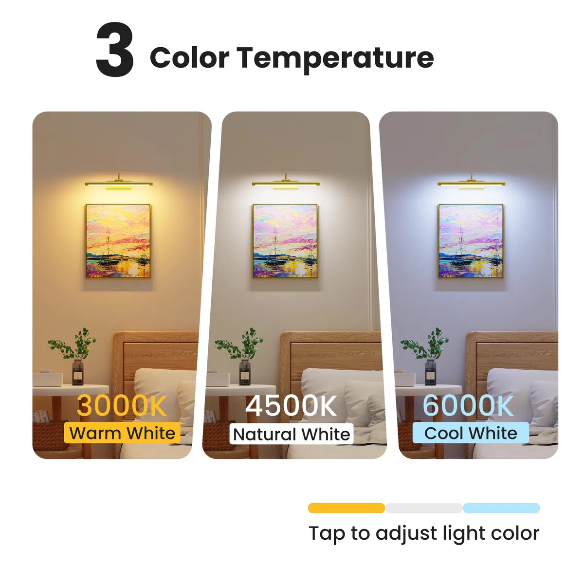 Confezione da 2 luci artistiche in ottone da 40,6 cm, 6000 mAh, ricaricabili a batteria, illuminazione wireless per casa, galleria, ufficio, soggiorno e camera da letto
