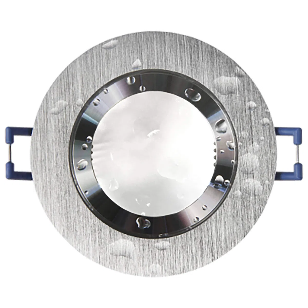 Faretto LED da incasso acciaio inossidabile - rotondo 7 watt bianco caldo superpiatto 12V MR16 - adatto per bagno, esterno IP44 - foro da 60-70mm - spot rotondo