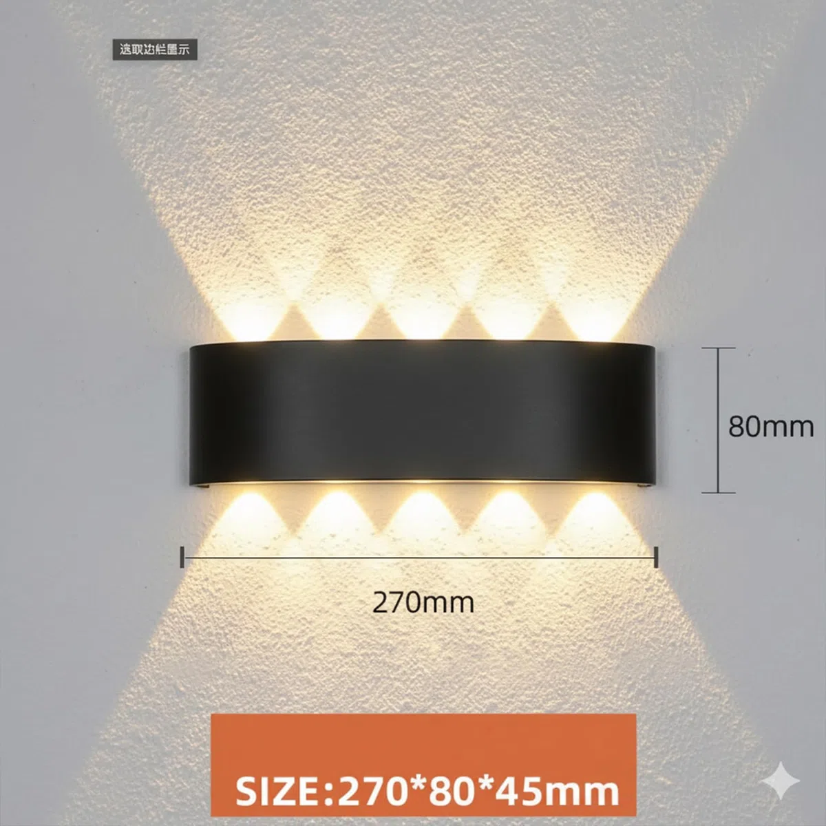 Applique LED da Parete 10W, Lampada da parete IP65 Impermeabile per Esterno e Interno, Design Moderno per Decorazioni Casa e Giardino (6000K)