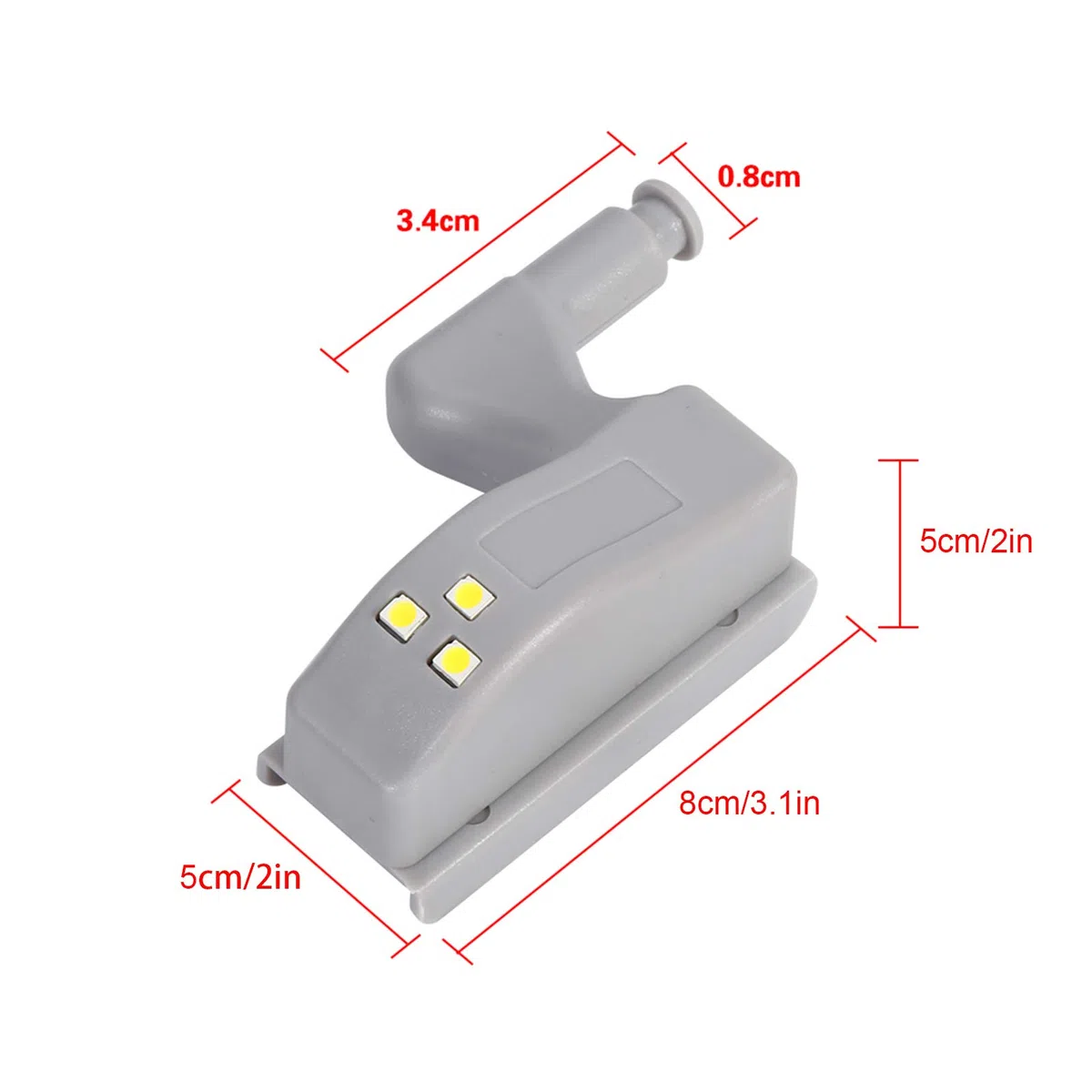 Luci a LED per Armadio, 10 Pezzi Illuminazione Sotto L'armadio Luce a Cerniera Universale Senza Fili con Sensore Intelligente Bianco Caldo/freddo Armadio Universale Armadio Guardaroba(bianco freddo)