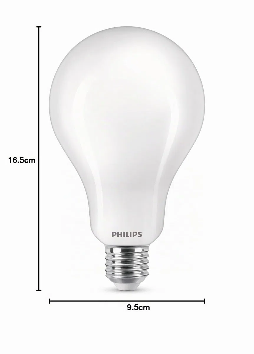 Philips LED Lampadina Goccia, Equivalente a 200W, Attacco E27, Luce Bianca Fredda, Non Dimmerabile, 95 mm x 165 mm