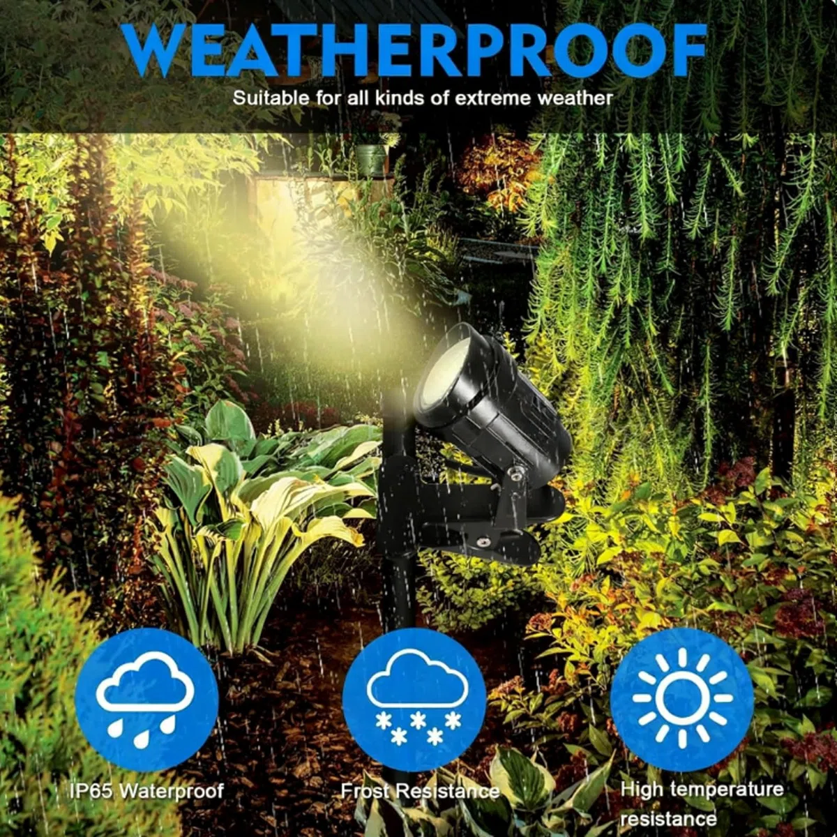 Faretto LED con Spina, Faretto LED da giardino 10W bianco caldo 3000K con clip e cavo da 1,8 m per piante, faretto da giardino impermeabile IP65, faretto da giardino per esterni, cortile e giardino