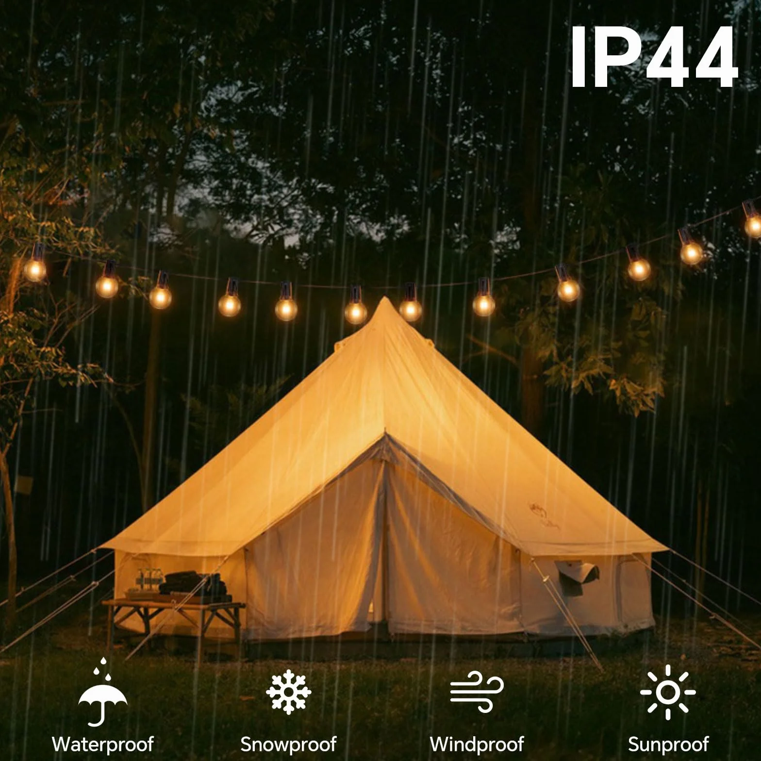 25 Pezzi E12 G40 Lampadina di Ricambio 7 Watt, Bianco Caldo 2200K, AC 220-240V, G40 Globo Ricambio Lampadine Catene Luminose, Decorazione Lampadina per Esterno Garden, Patio, Nuziale, Festa