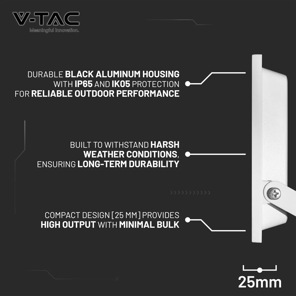 V-TAC Faro LED da Esterno 50W Bianco - [ E-Series - Alte Perfomance, Bassi Consumi ] - 4000 Lumen - Super Slim Design - IP65 - Proiettore Casa, Garage, Magazzino - Impermeabile - Luce Naturale 4000K