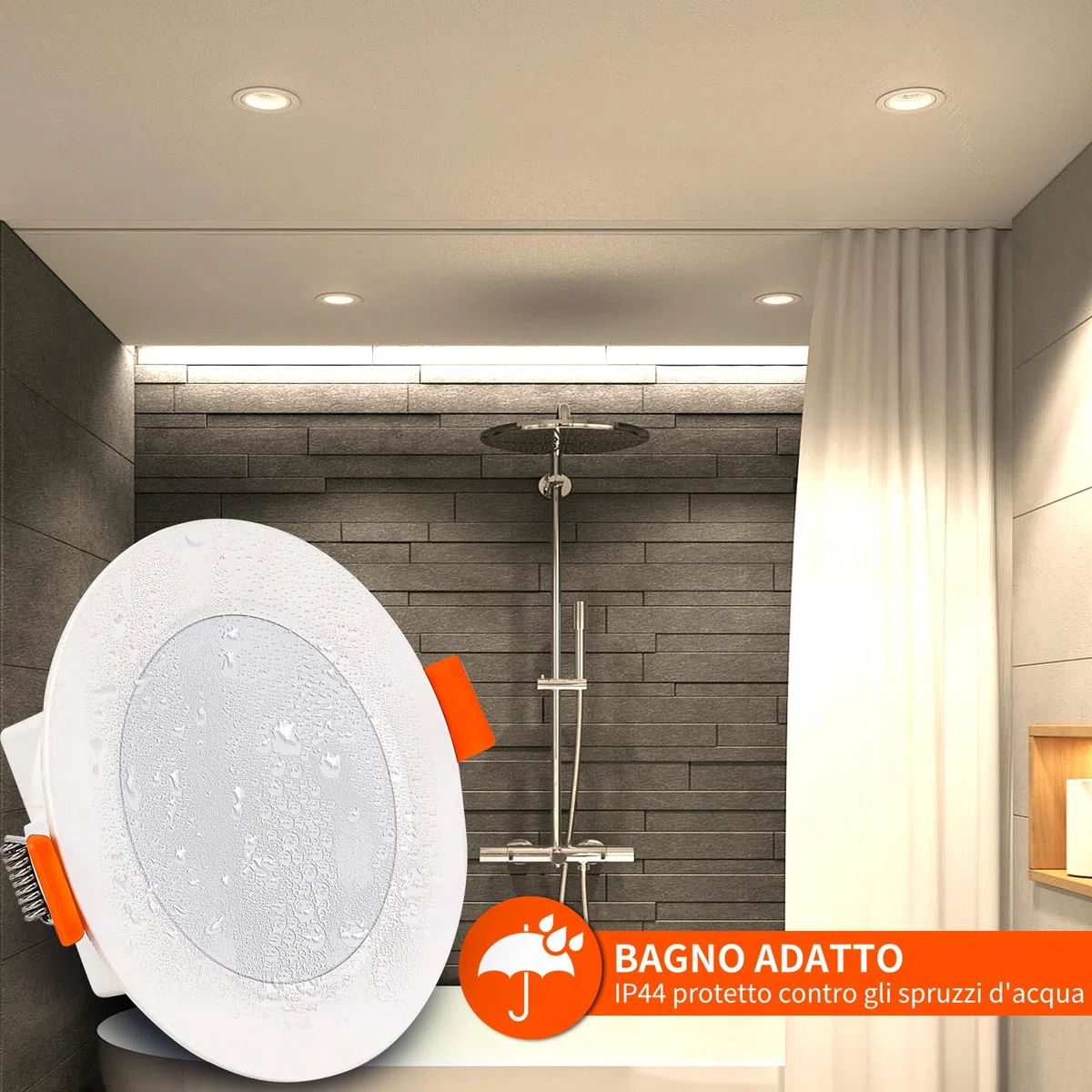 DUSKTEC Faretto da incasso a LED, 230 V, dimmerabile, con Alexa 10 W, set da 1