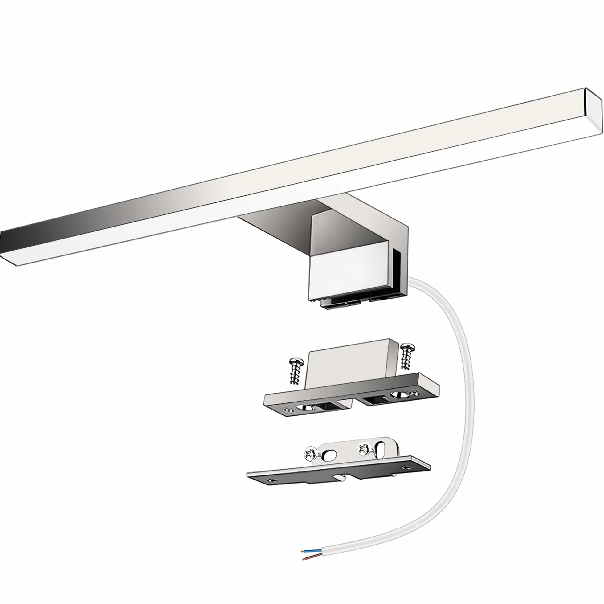 Lampada da Specchio a LED per Bagno 5W 30cm 400LM, Bianco Neutra 4000K Lampada Armadio Applique da Parete IP44 Lampada Specchio Bagno 230V 300x14x14mm