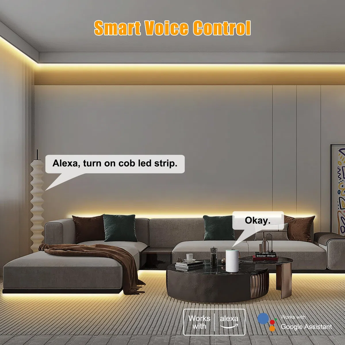Tatazone Kit di strisce LED COB bianche sintonizzabili da 3 m, CCT 2700K-6500K ultra luminoso COB con telecomando RF, nastro LED COB dimmerabile per armadio da cucina, camera, TV