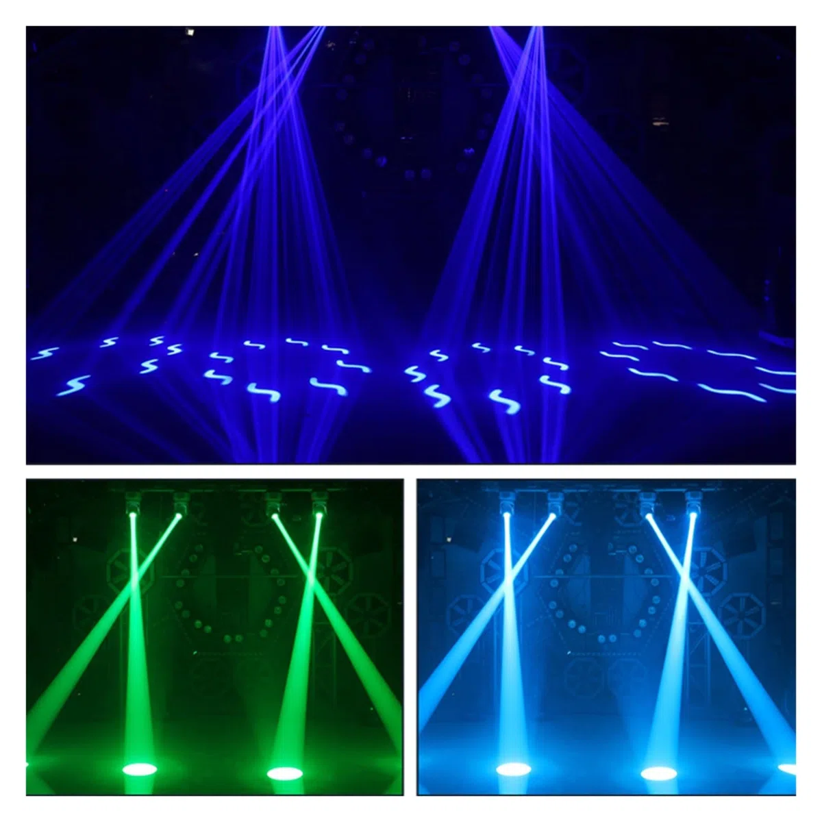 Luci da palcoscenico, 100W LED Pattern Strobe Beam Effect Moving Head Light DMX512 Music Control DJ Stage Disco Prom Party Dance Floor Bar Club