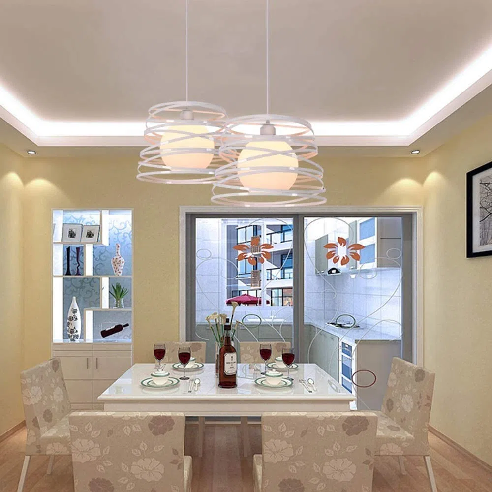 Universo Lampadario moderno a sospensione a fasce intrecciate, in ferro verniciato finish opaco - Attacco 1xE27, Potenza max 1x60 W, dim. 33x22 cm, lunghezza filo 100 cm
