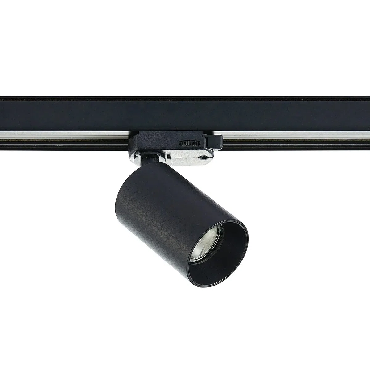 FARETTO ATTACCO GU10 per Binario Trifase elettrico pista guida track 220V proiettore orientabile faro Nero sistema di illuminazione modulabile per vetrina showroom negozio casa