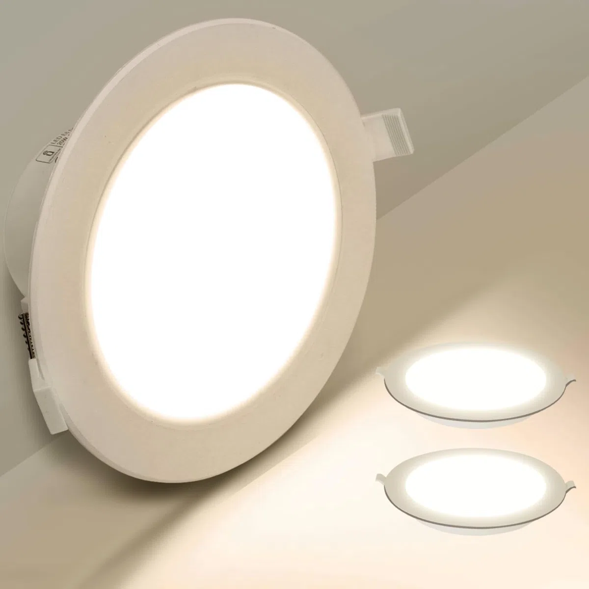Aigostar Downlight Da Incasso a LED, 12W Equivalente a 113W, Daylight 4000K, Faretti LED, Oblò a LED, Ф145-155mm, Confezione Da 2