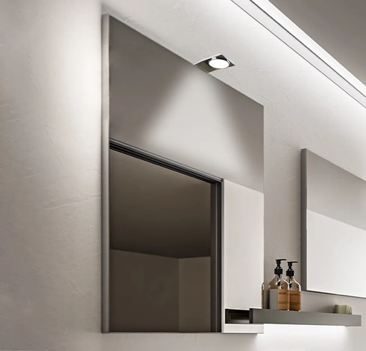 Anidea Lampada da Specchio LED Luce Bagno Spotlight Punto Luce 2W 230V 4000K IP44 Mobili Cornice Armadio Trucco Applique Senza Sfarfallio Non Dimmerabile Bianco Naturale Neutro