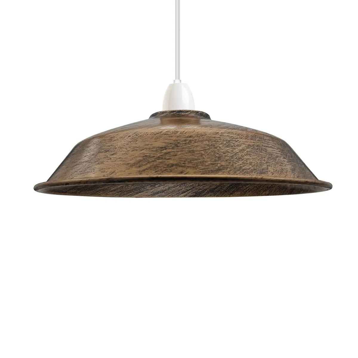 LEDSone 36cm Retro Pendant Lampshade Facile Installazione Pendant Light Vari Interni Industriale Loft Style Metal Paralume (Rame spazzolato)