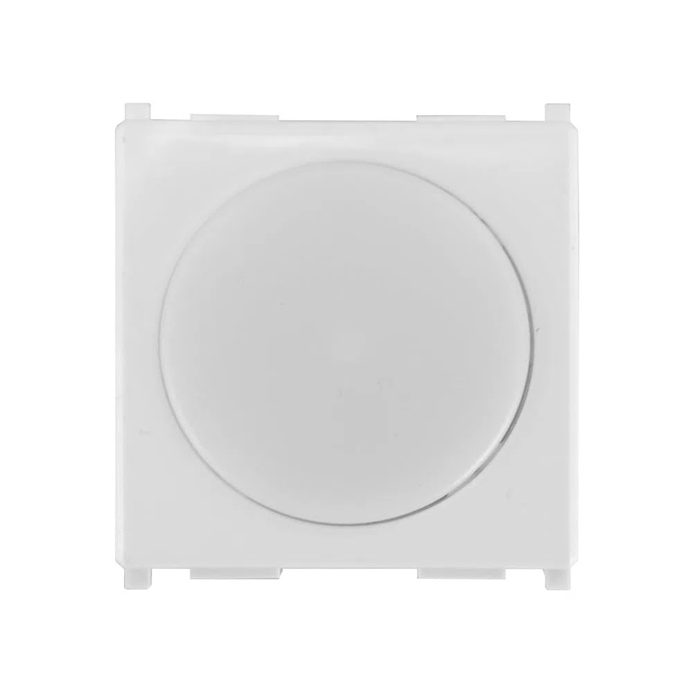 Lampada segnapasso LED da incasso 2 moduli con tasto click ON/OFF, luce bianca fredda 6000K, compatibile Vimar Plana, bianco