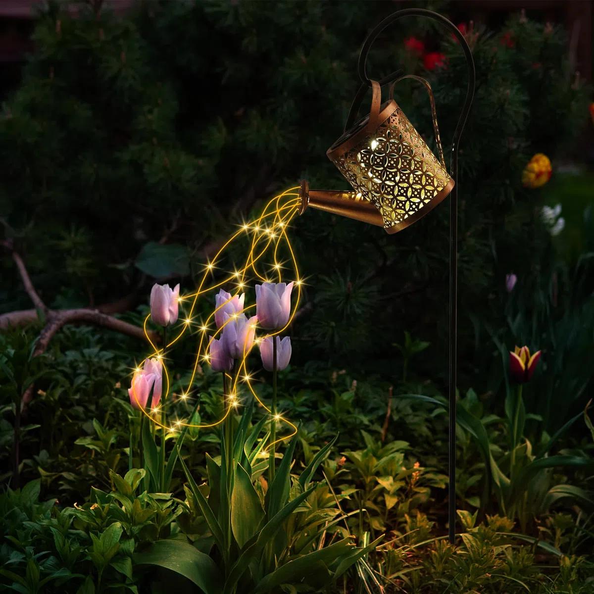 Comius Sharp Lanterne Solari da Esterno, Lampade Solari da Giardino in Metallo, IP65 Impermeabile Luci Solare da Giardino con Gancio da Pastore per Tavolo Prato Balcone Natale Giardini Decorazioni