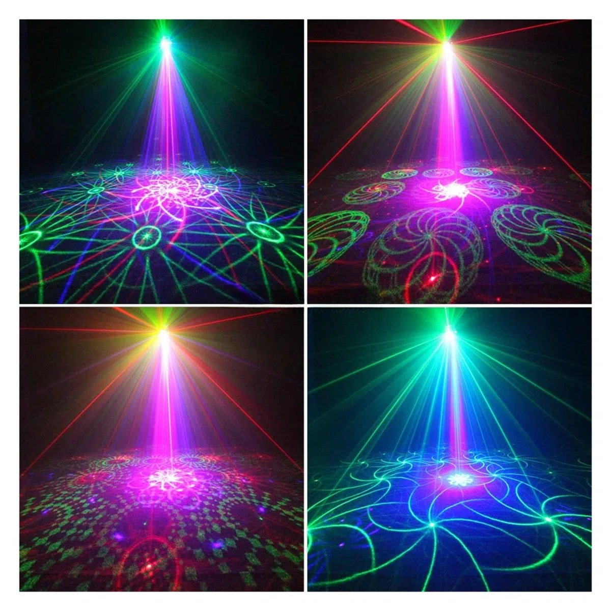 Luci DJ, Mini RGB 5 fori 128 modelli proiettore LED blu Club Home Party Bar DJ Disco Xmas Dance Stage Effect Light N60T155 per feste, bar, club, matrimoni, Halloween, Natale