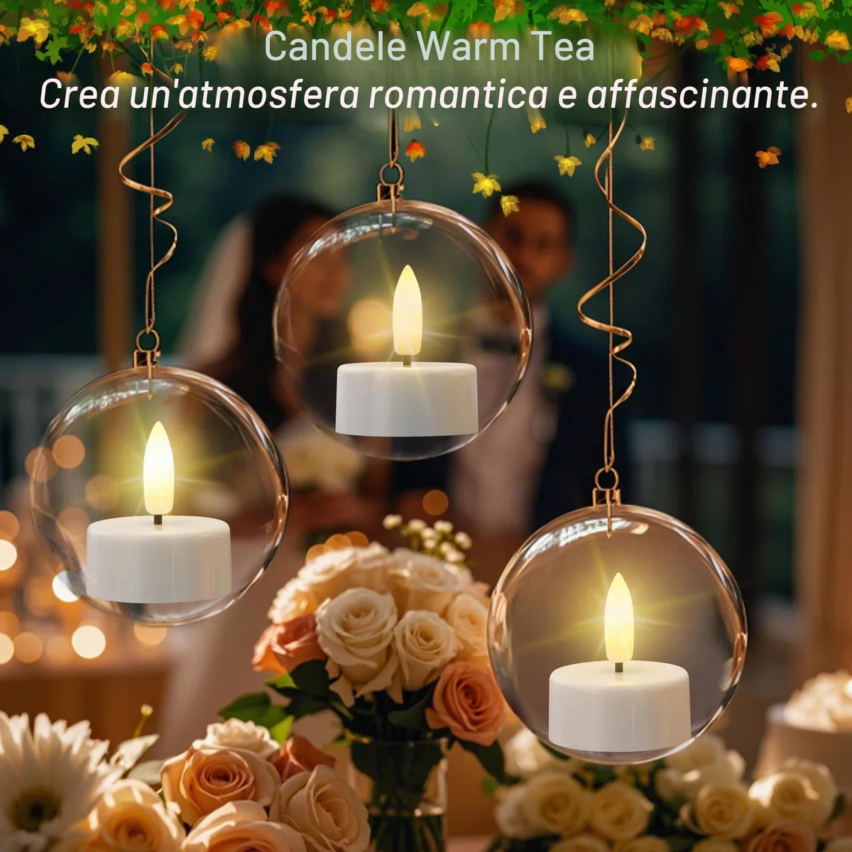 EXTSUD 12 lumini a LED con timer, ricaricabili, candele a LED, senza fiamma, luce tremolante, luce notturna, lumini elettrici per la gioventù, portacandela da tavolo per il soggiorno