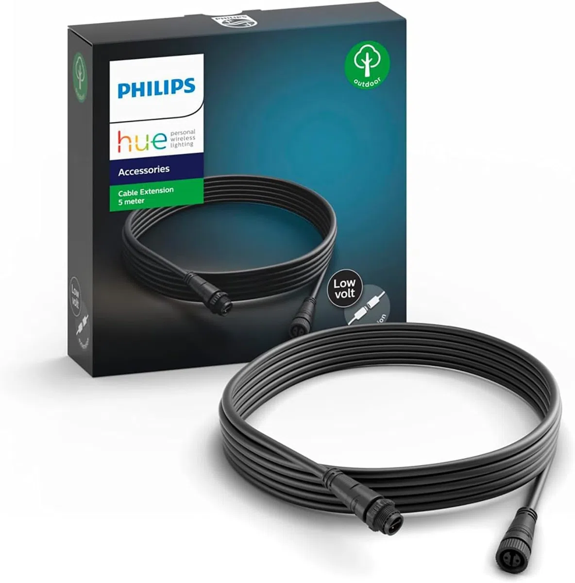 Philips Hue Cavo di Estensione per Esterni, IP67, per Sistema d'illuminazione intelligente, 5m