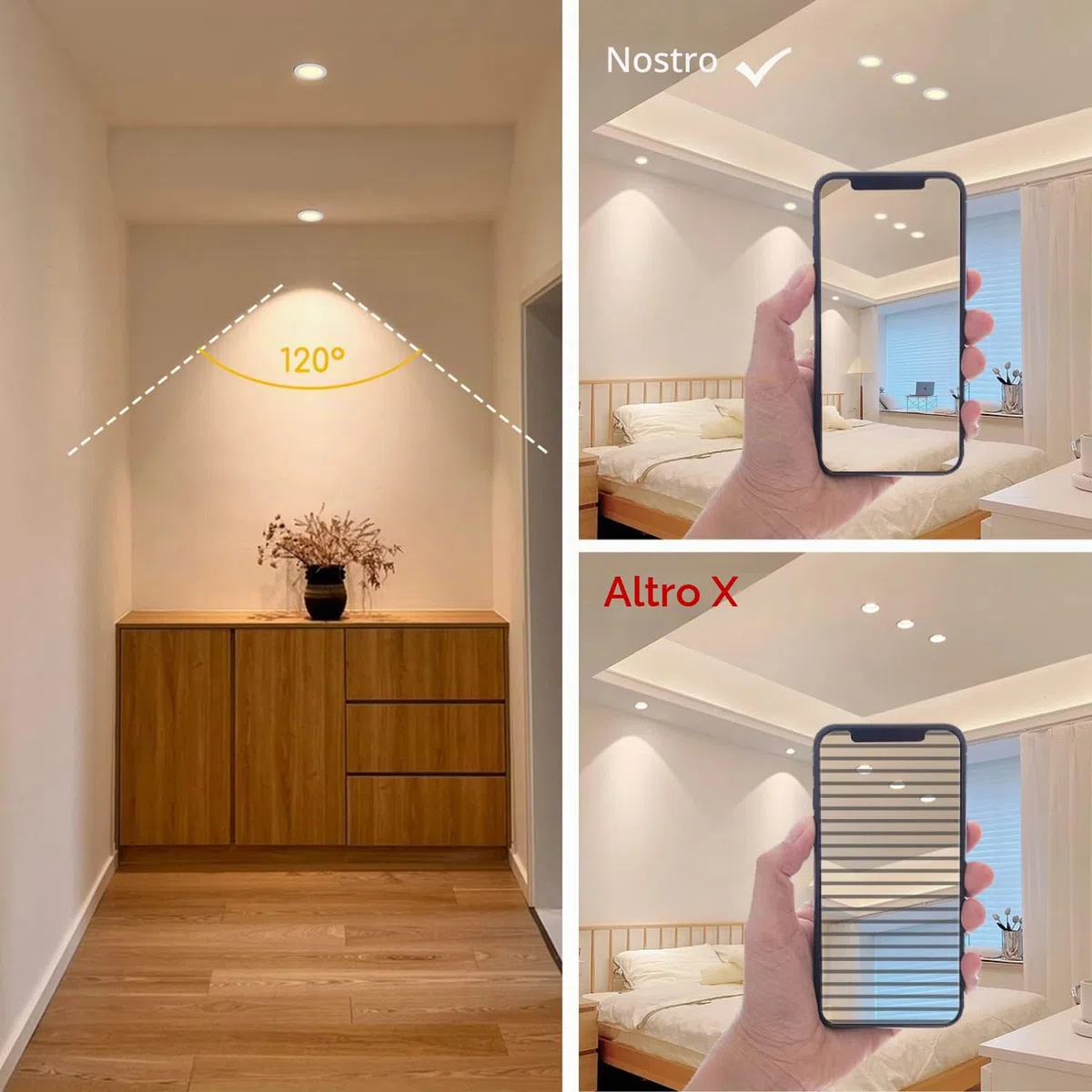 Aigostar Downlight Da Incasso a LED, 12W Equivalente a 113W, Daylight 4000K, Faretti LED, Oblò a LED, Ф145-155mm, Confezione Da 2