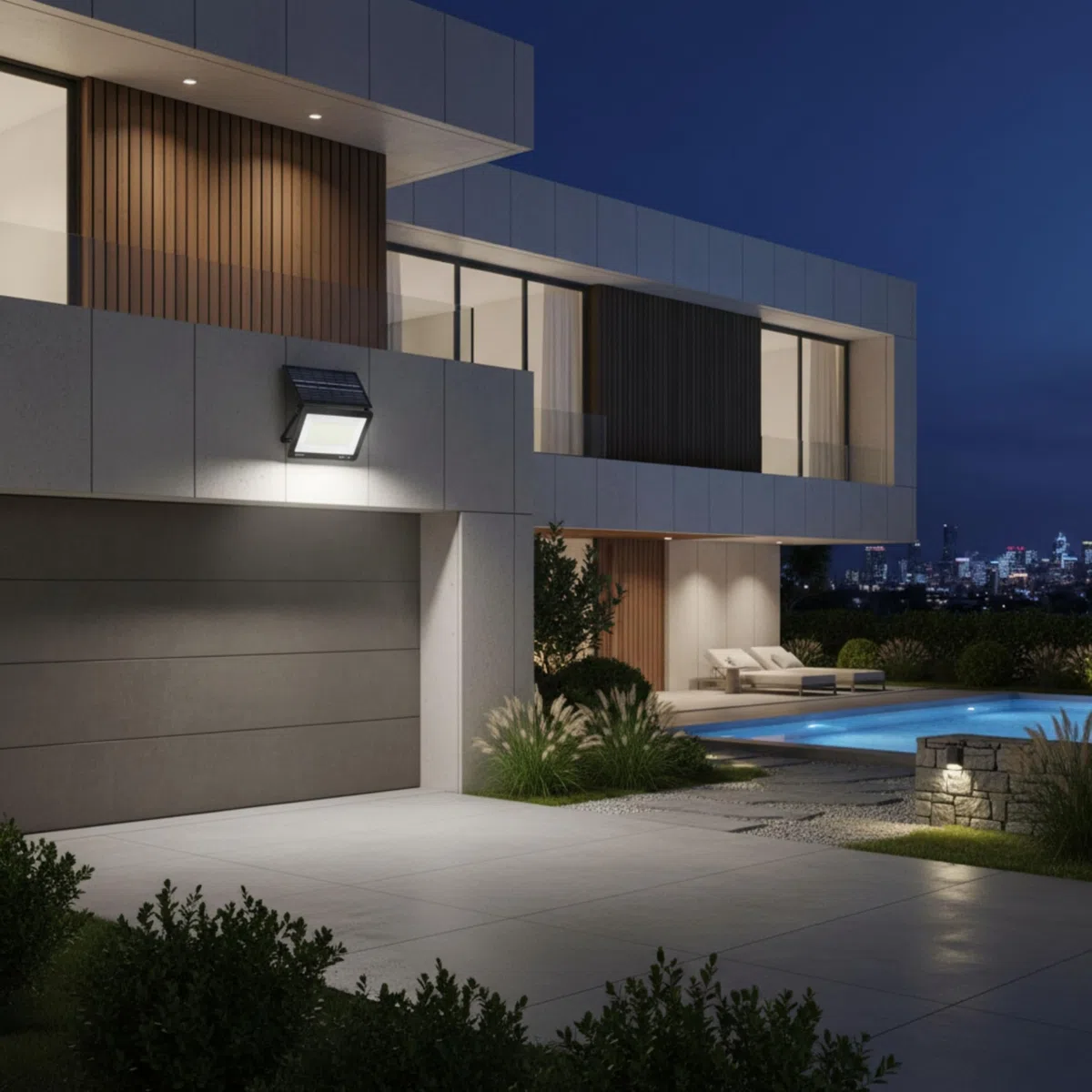 YASTA Faro Solare da Esterno 400W - Lampada LED con Pannello Solare Pieghevole, Sensore Crepuscolare, 170 LED Alta Luminosità 6500K, Impermeabile IP67 - Ideale per Illuminazione Giardino e Pareti