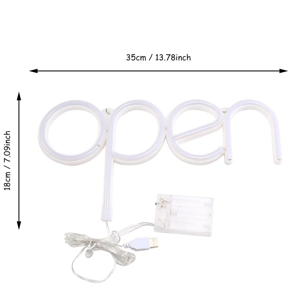 Open LED Neon Sign, Custom Open Neon Light Sign for Business Store, Bar, Cafe, Restaurant, Hotel, Party, Game Room Decoration (verde)