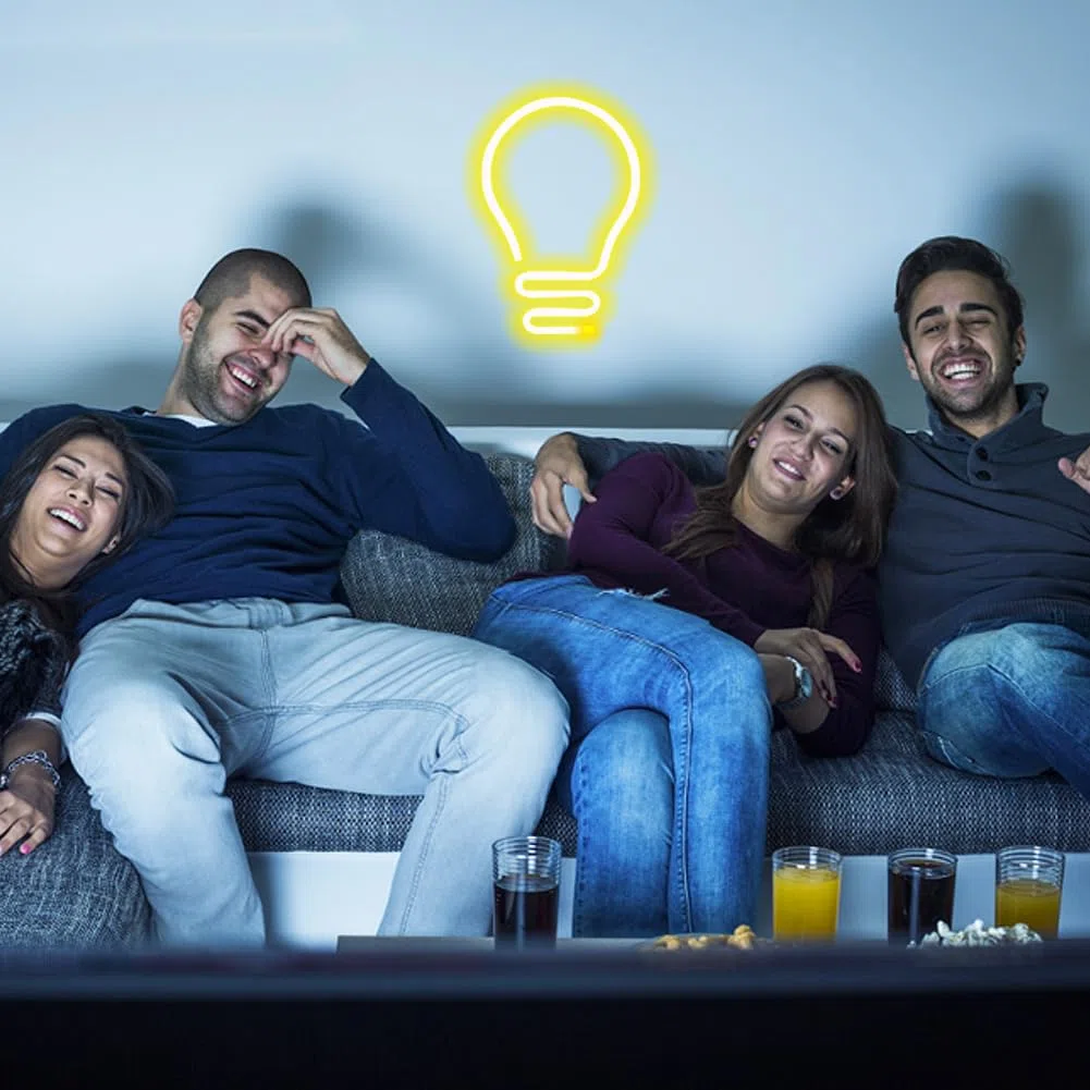 Insegna al Neon Lampadina,Insegna al neon a forma di lampadina Batteria o USB Alimentato Per la Decorazione Della Festa di Natale del Bar Della Sala Giochi Della Camera da Letto