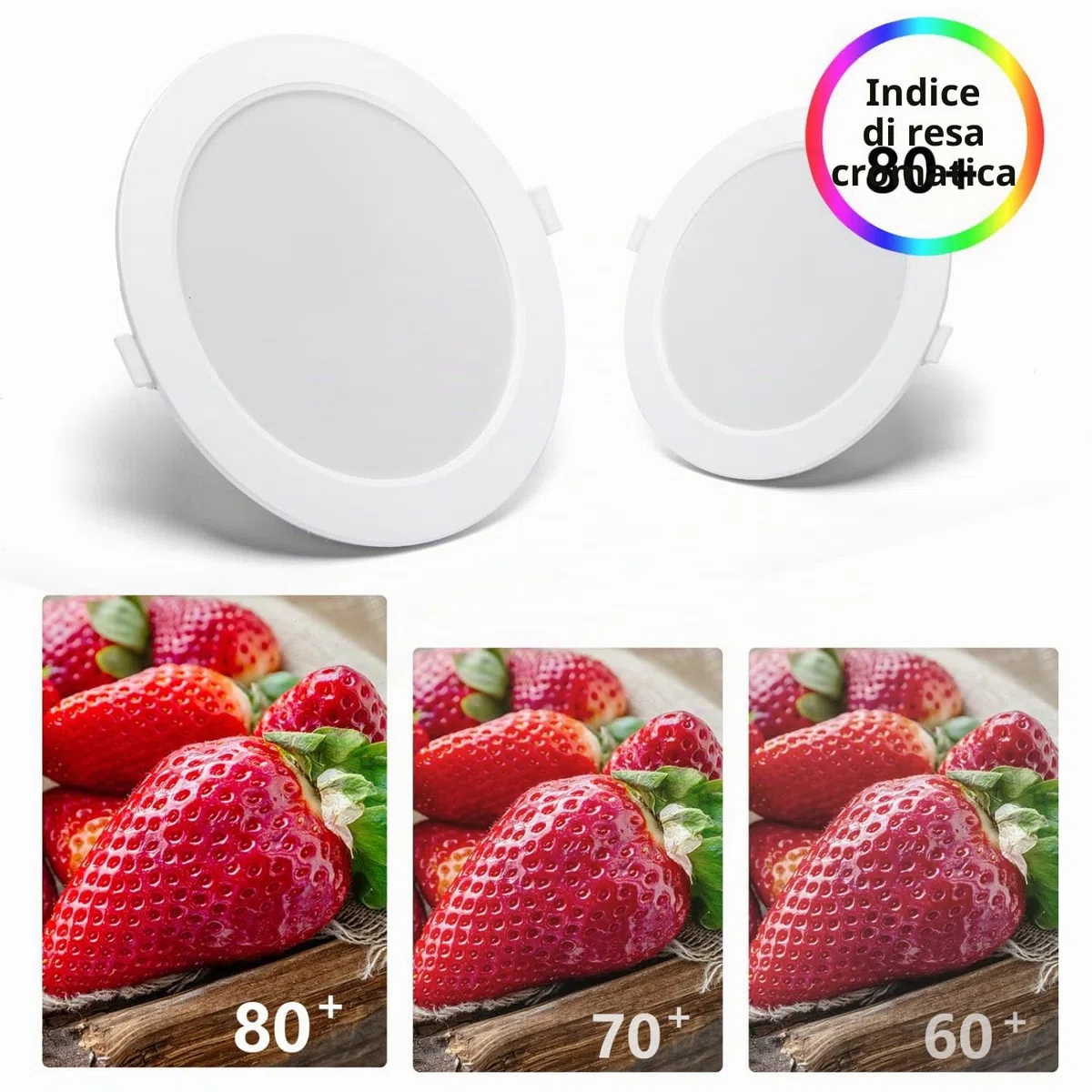 Aigostar Downlight Da Incasso a LED, 12W Equivalente a 113W, Daylight 4000K, Faretti LED, Oblò a LED, Ф145-155mm, Confezione Da 2