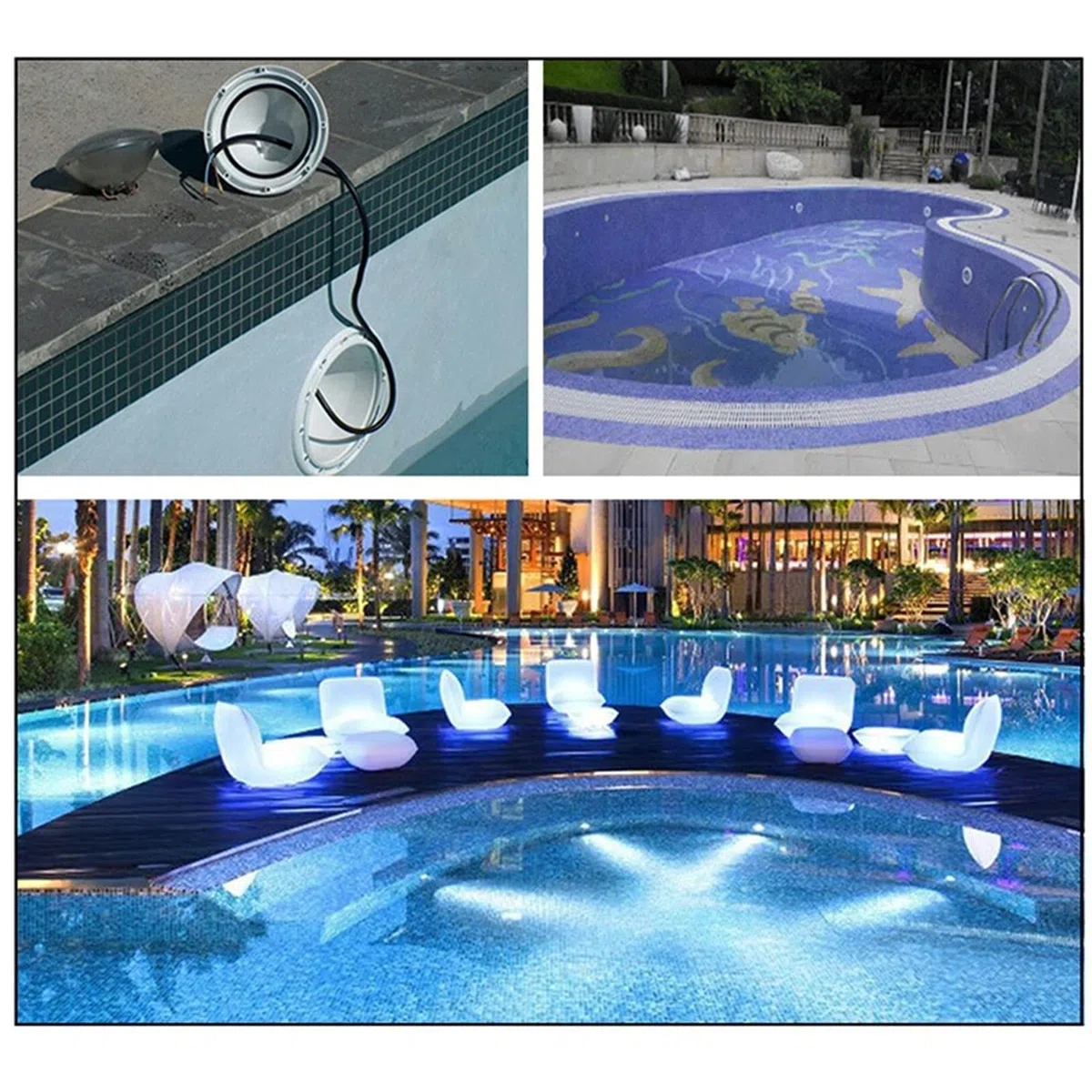 Luci subacquee per laghetti Illuminazione Subacquea (Luce Bianca 35W)