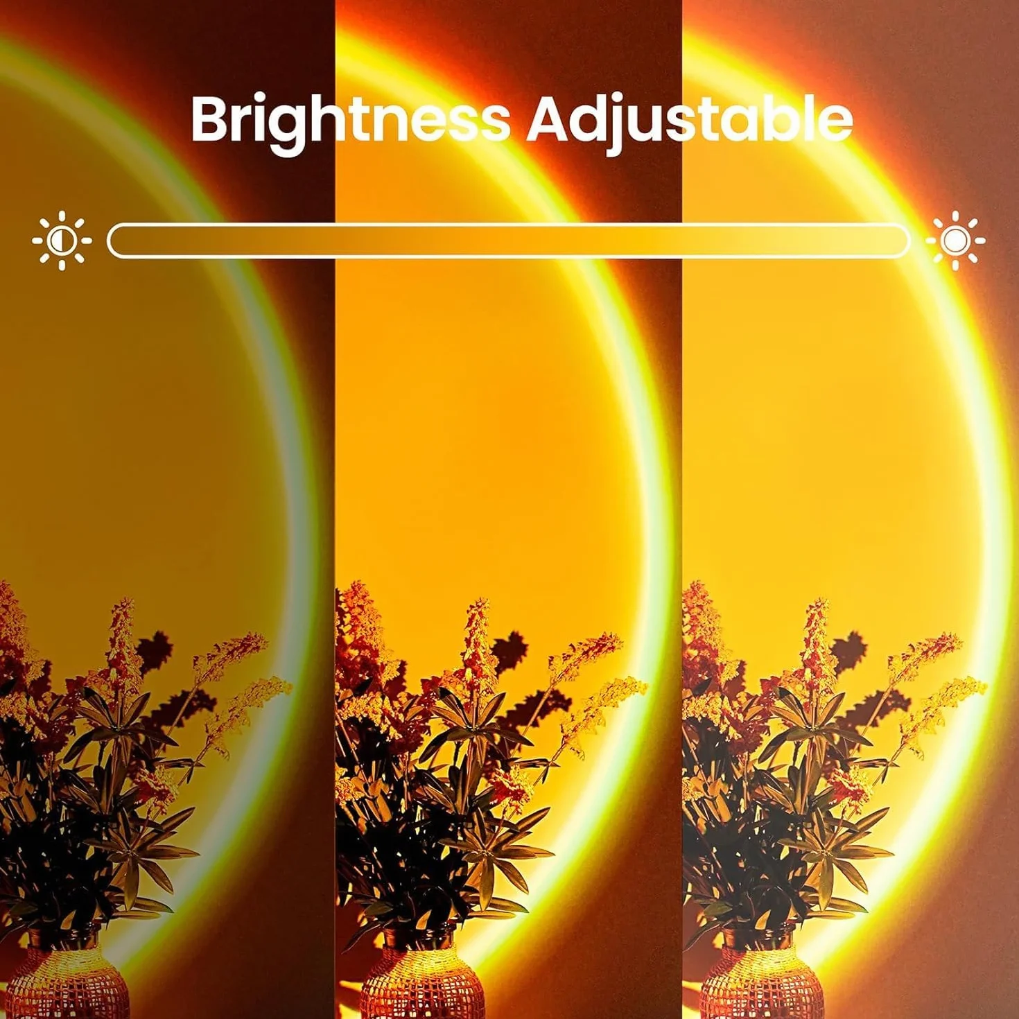 Kangtaixin Sunset Lamp - Lampada da Tramonto RGB – Controllo App, Connettore USB, Proiettore LED Girevole a 360°, Luce D'atmosfera Romantica, Adatta per Fotografia, Selfie, Decorazione del Soggiorno