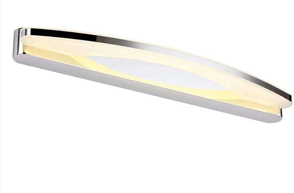 Specchio da Bagno a LED Impermeabile - Applique angolare Regolabile con Design Anti-Schizzi in Acciaio Inossidabile, Illuminazione Perfetta per l'arredamento di casa e bagni Modern