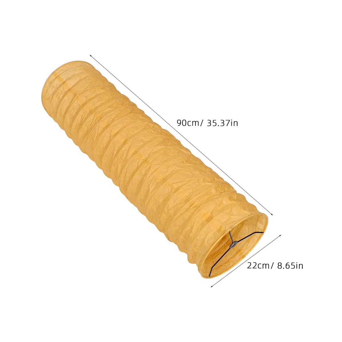 Paralume per Lampada da Terra in Carta Pieghevole Stile Giapponese Colore Khaki Forma Cilindrica Soluzione Facile da Sostituire per Relax e Lettura