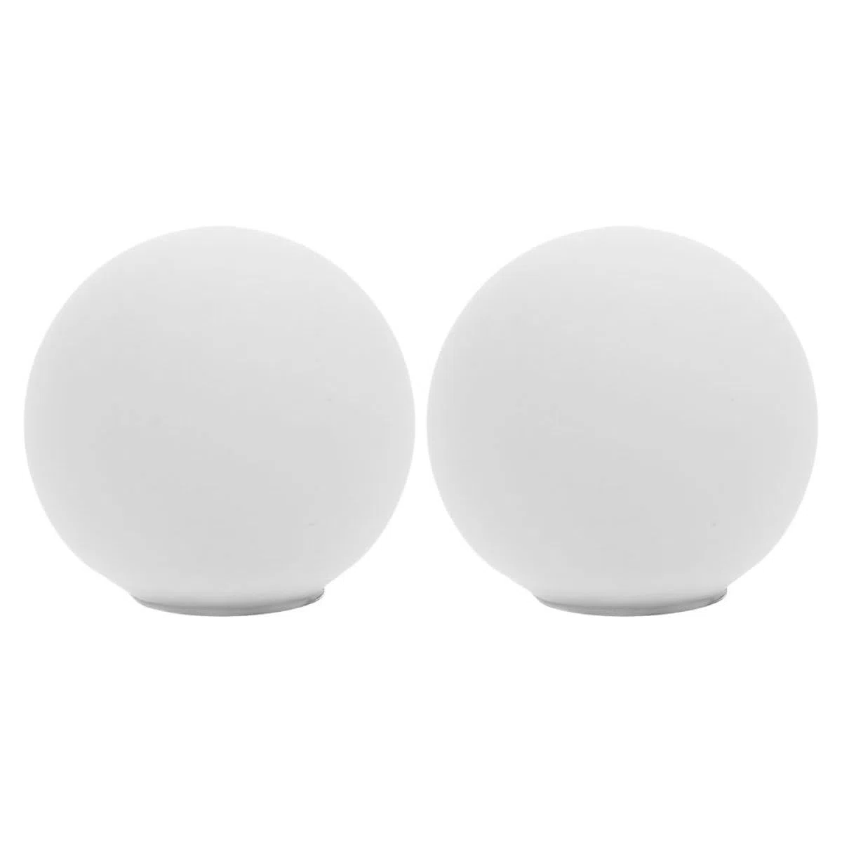 Paralume Design Elegante e Moderno Sferico in Vetro Bianco Opalino 2 Pezzi Base a Vite G9 per Lampade da Soggiorno e Camera da Letto