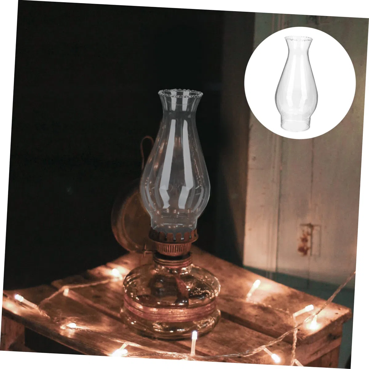 NOLITOY Paralume Facile per Trasparente e Vetro da Lampada Copertura Cherosene Vintage in Antivento Artigianale Installare, per Campeggio e Arredamento