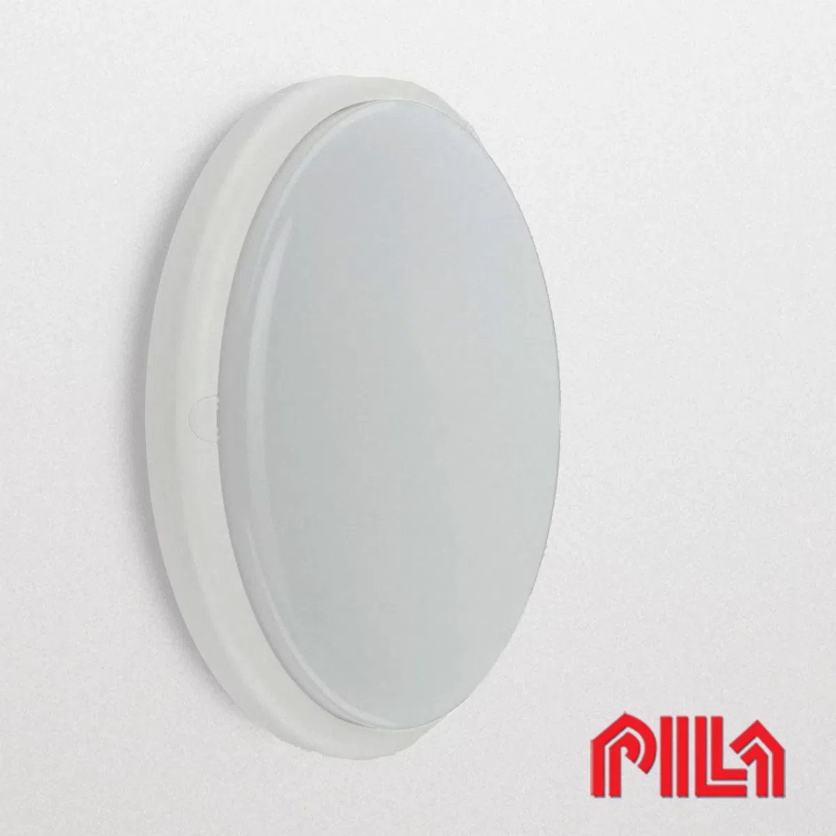 PILA Applique LED per interni ed esterni, diametro 22 cm e altezza 8,8 cm, luce bianca neutra (4000K), bianco, 20W, non dimmerabile, 1600 lumen, CRI80, IP54, IK06, 35.000 ore di durata utile