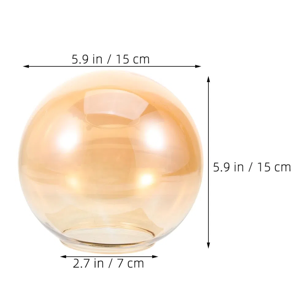 Ciieeo Globo Di Paralume Lampadari Di Ricambio Ambra Paralume Sfera A Sfera Per Applique Lampadario Lampada A Sospensione 150Mm Foro 70Mm