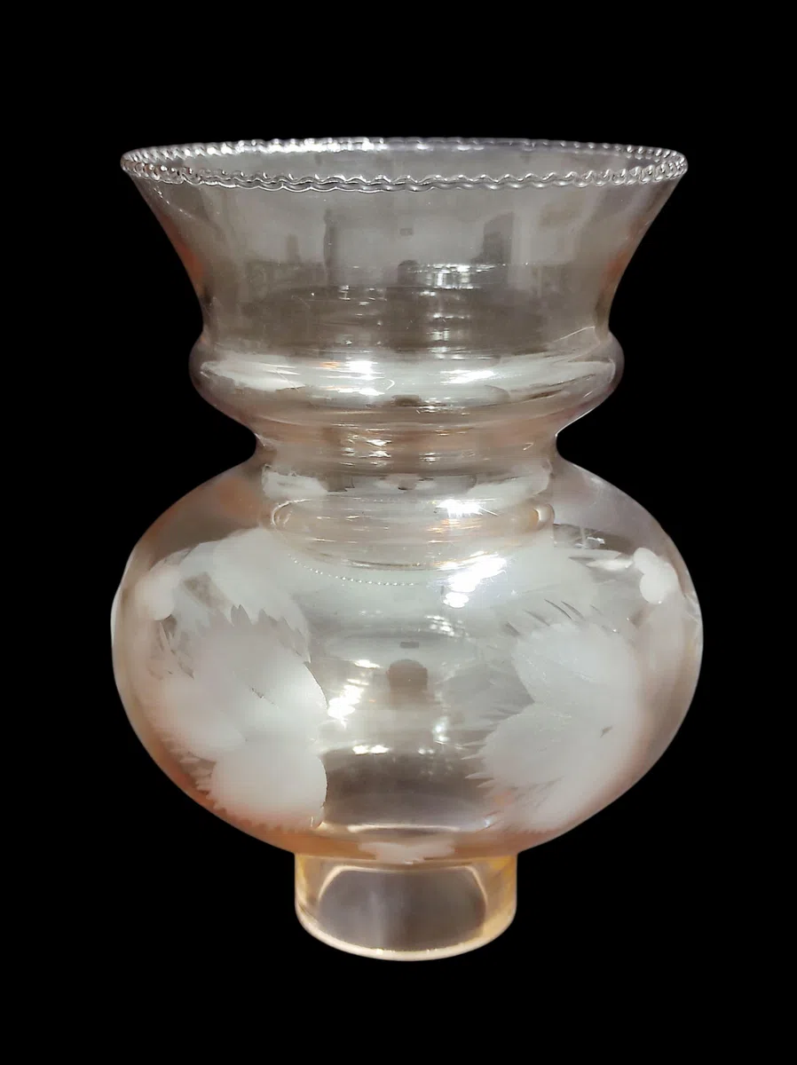 Boccia di vetro (348) per Lampadario Lume Lampada Paralume Glass Bowl Ø Foro 5,5 cm