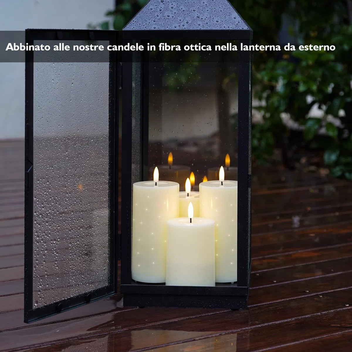Rhytsing 3 Candele a LED da esterno IP44 con telecomando, candele resistenti all'acqua con timer per festa, giardino, balcone e patio, H 10/12,5/15 cm