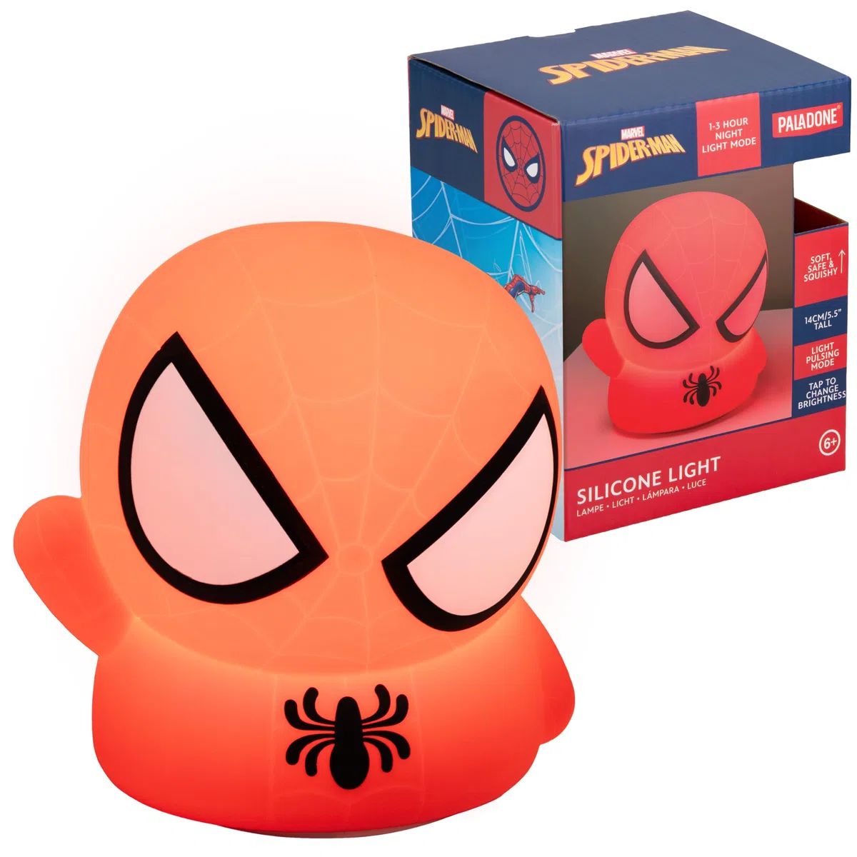 Paladone Spiderman, lampada da scrivania con licenza ufficiale Disney, decorazione e merce per la stanza dei giochi per ragazzi e ragazze, accessorio regalo per sala giochi e camera da letto