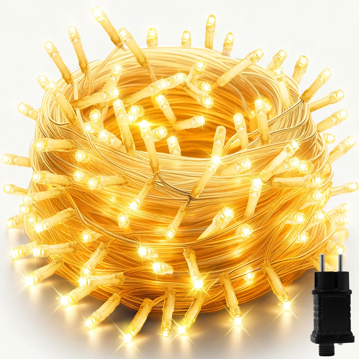 Uping Luci Natale Esterno Luci Albero di Natale Interno 300 LED 30M Catena Luminosa Bianco Caldo Lucine Decorazioni Natalizie Casa Giardino