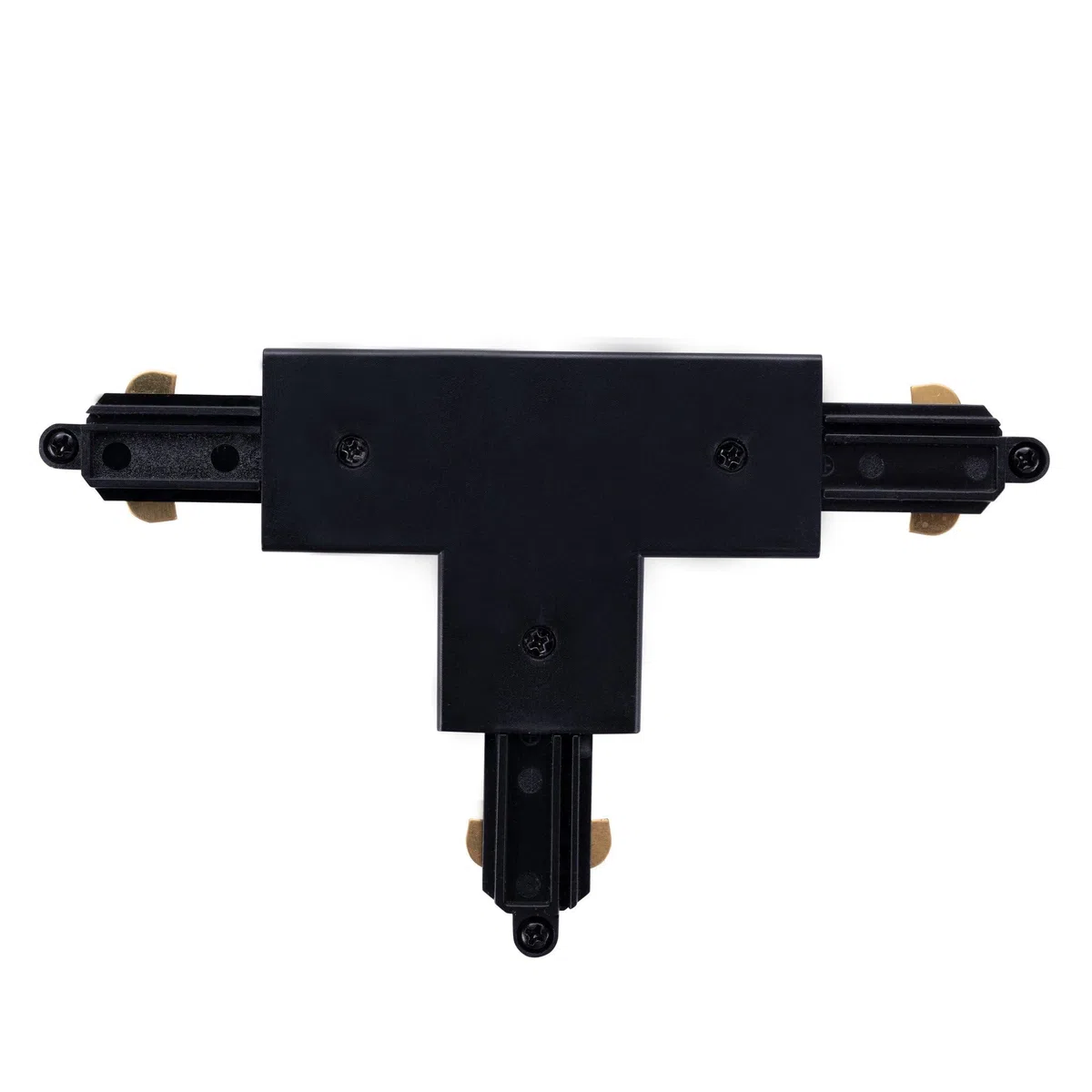Ledvion - Connettore a T, Binario Monofase, Nero, Plafoniera led soffitto, lampadario cucina, faretti led, plafoniera moderna