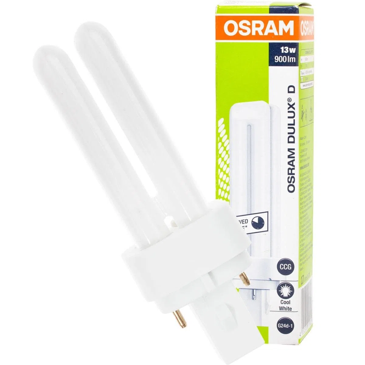 Osram Dulux D G24d-1 13 Watt 840 2 P Lampadina Fluorescente Compatta Bianco Neutro 1 Pezzo