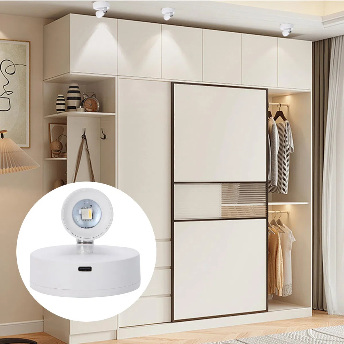 Luci d'accento a LED per interni, alimentate a batteria, mini fari mobili, per mostre d'arte, luci telecomandate, illuminano la zona di vegetazione