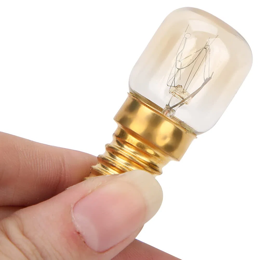Lampadina del forno a microonde della sostituzione di 10Pcs 300 ℃, lampadina delle parti del forno a microonde di resistenza ad alta temperatura E14 d'ottone(15W)