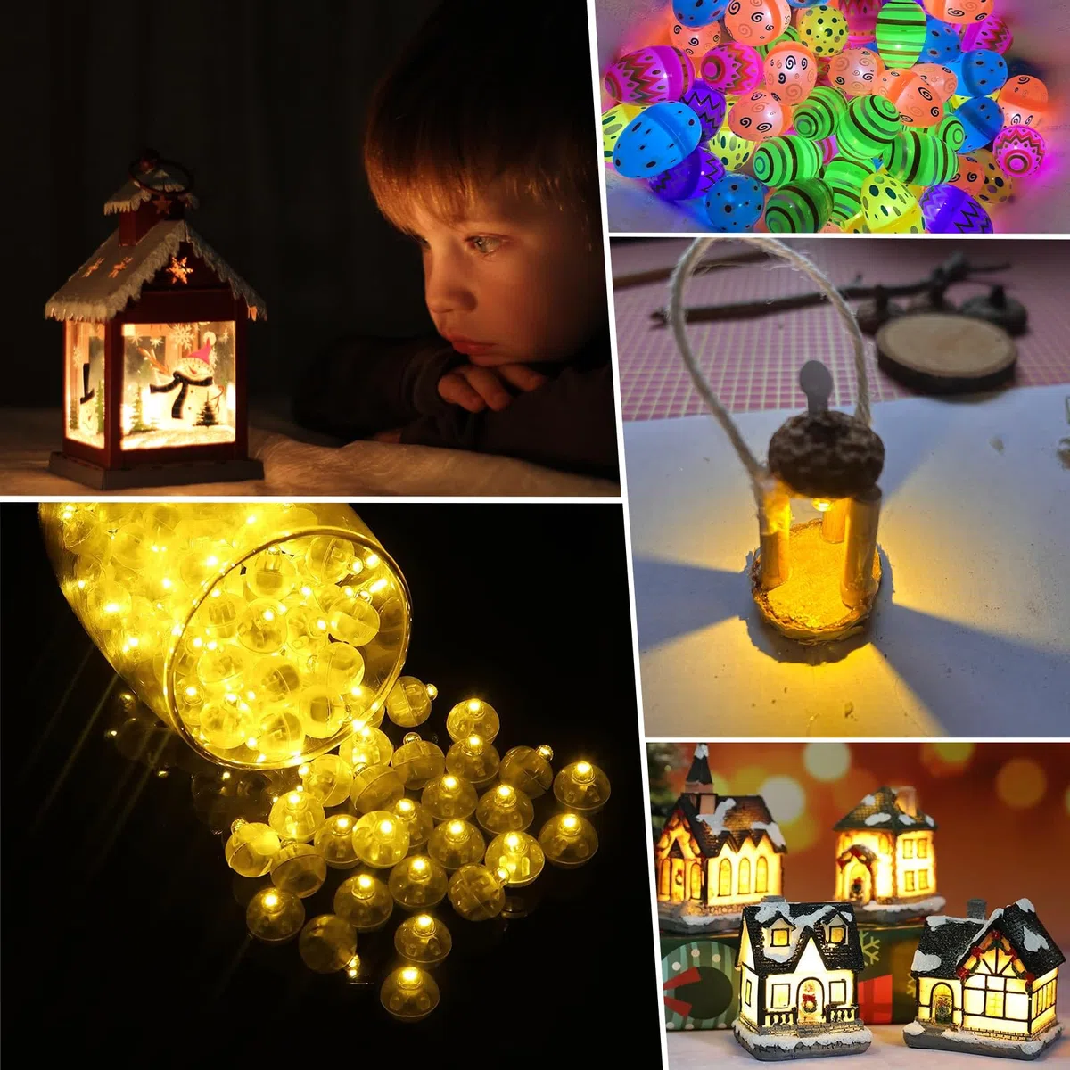 Roselee Mini Led Palloncini Luci Giallo, 100pezzi Mini Lampada Led Palloncini Luci Rotondo Lanterne per Festa di Compleanno, Matrimonio, Halloween, Decorazione Natalizia
