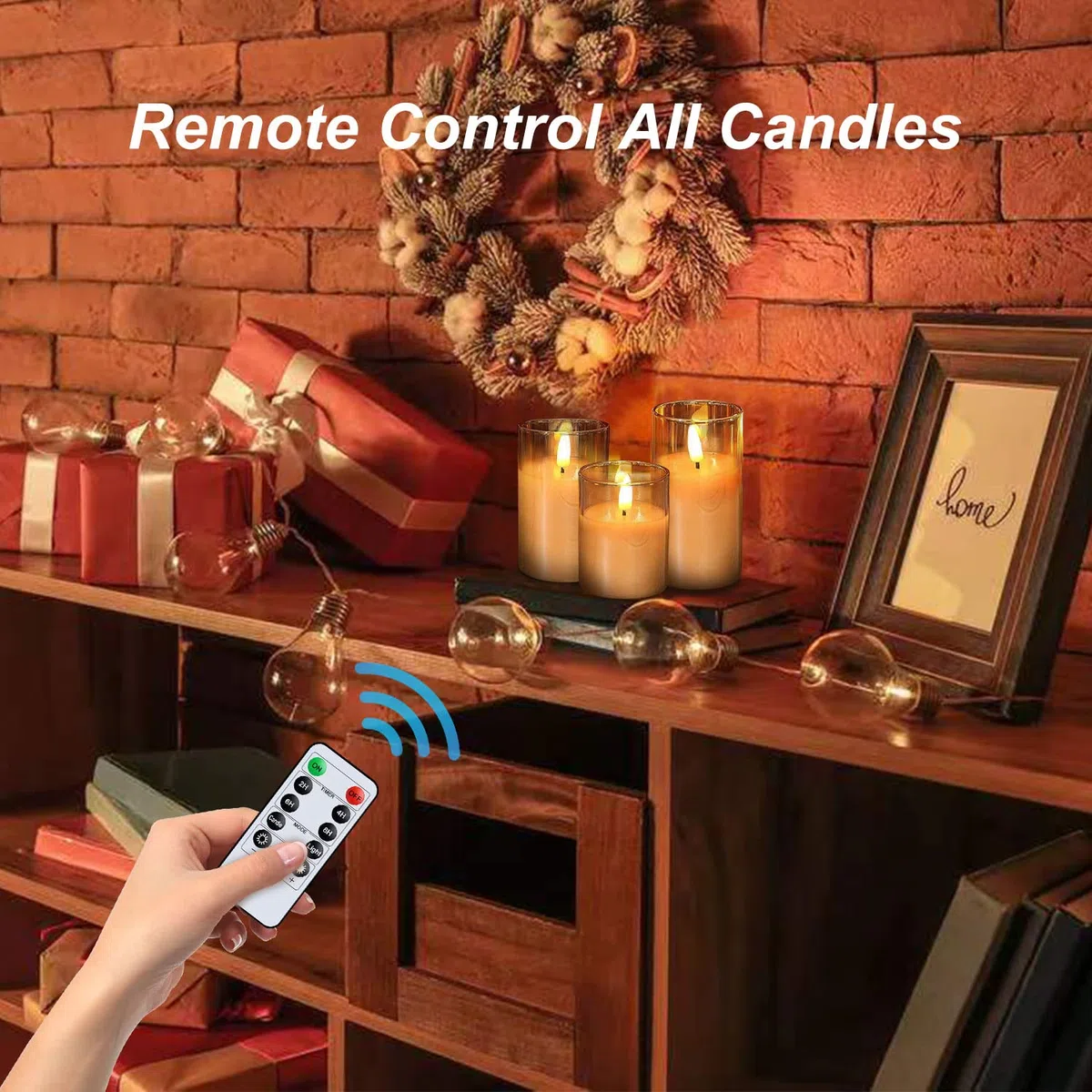 Candele LED, candele finte fiamma set 3 (10cm, 12.5cm, 15cm), fuoco finto, natale decorazioni, lanterne da interno da arredo, halloween decorazion, vetro d'oro