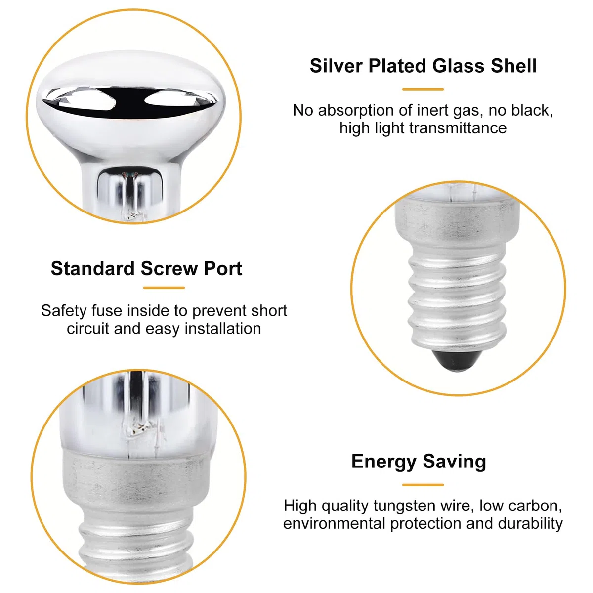 6 Pezzi Lava Lampadina E14 30W R39 Lampadina a Incandescenza, Luce Calda 2700K, 340LM, AC 230V, Lampadina Filamento R39 Attacco Piccolo per Lavalamp, Lampade a Lava, Lampada Vulcano, Lampada Bolle
